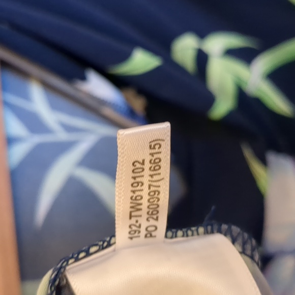 Womens S Tommy Bahama Tropical Dark Floral Cowl Neck Sleeveless Dress Small Palm - Picture 6 of 16